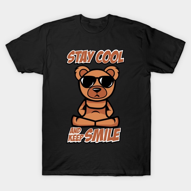 COOL BEAR CARTOON T-Shirt by beanbeardy